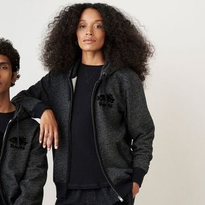 Roots Original Full Zip Hoodie in Black Pepper 🧂 • Size S